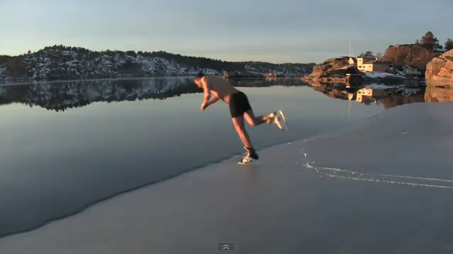 Thin Ice Skating in Sandefjord, Norway